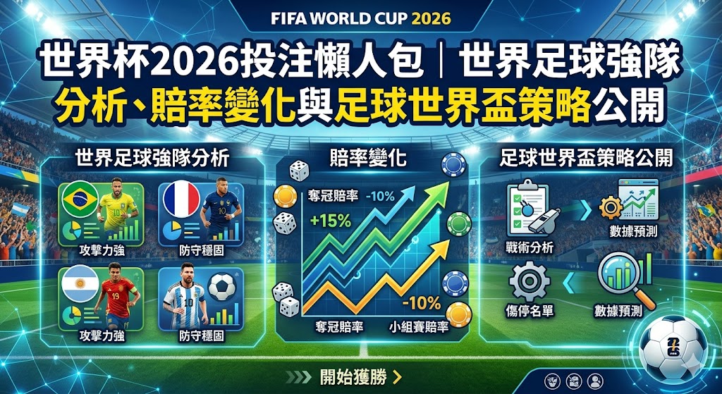 世界杯2026投注懶人包｜世界足球強隊分析、賠率變化與足球世界盃策略公開